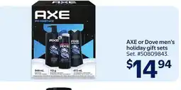 Walmart AXE men's holiday gift sets offer