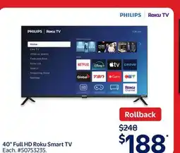 Walmart 40 Full HD Roku Smart TV offer