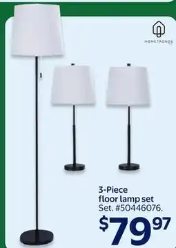 Walmart 3-Piece Floor Lamp Set offer