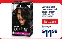 Walmart Schwarzkopf permanent hair colour cream offer