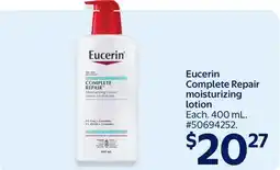 Walmart Eucerin Complete Repair moisturizing lotion offer