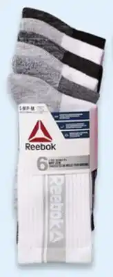 Walmart Reebok Kids' socks 6-pack offer