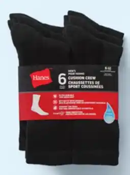 Walmart Hanes Men's crew socks 6-Pack offer