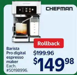 Walmart Barista Pro digital espresso maker offer