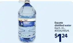 Walmart Equate distilled water offer