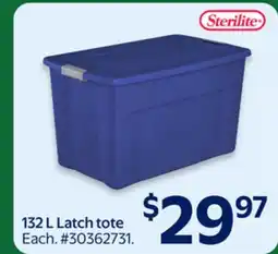 Walmart 132 L Latch tote offer