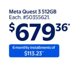 Walmart Meta Quest 3 512 GB offer