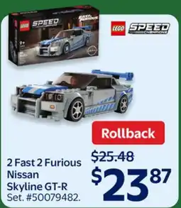 Walmart 2 Fast Furious Nissan Skyline GT-R offer