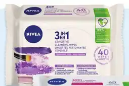 Walmart NIVEA 3-in-1 cleansing wipes 40s offer