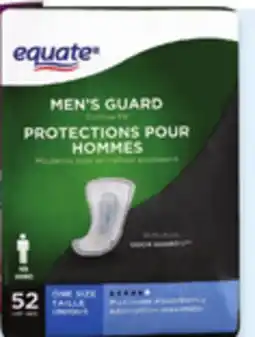 Walmart Equate incontinence guard for men 52s offer