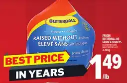 Metro FROZEN BUTTERBALL OR GRADE A TURKEYS offer