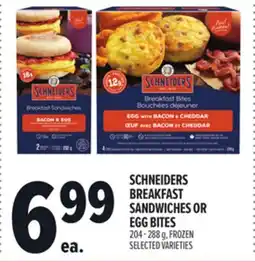 Metro SCHNEIDERS BREAKFAST SANDWICHES OR EGG BITES offer