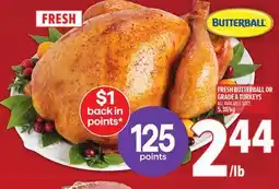 Metro FRESH BUTTERBALL OR GRADE A TURKEYS offer