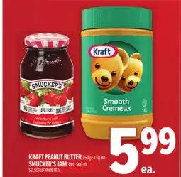 Metro KRAFT PEANUT BUTTER 750 G-1 KG OR SMUCKER'S JAM 310-500 ML offer