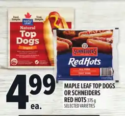 Metro MAPLE LEAF TOP DOGS OR SCHNEIDERS RED HOTS offer