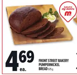 Metro FRONT STREET BAKERY PUMPERNICKEL BREAD offer