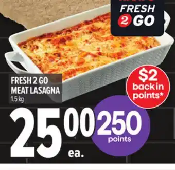 Metro FRESH 2 GO MEAT LASAGNA offer