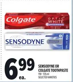 Metro SENSODYNE OR COLGATE TOOTHPASTE offer