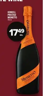 Metro HENKELL PRESTIGE MIONETTO offer