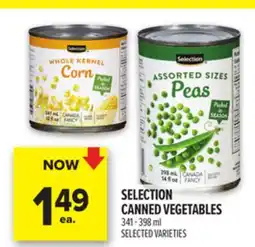 Metro SELECTION CANNED VEGETABLES offer