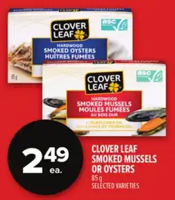 Metro CLOVER LEAF SMOKED MUSSELS OR OYSTERS offer