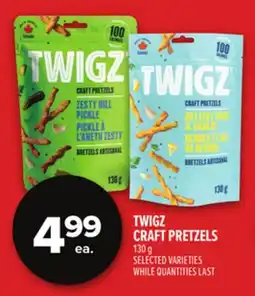 Metro TWIGZ CRAFT PRETZELS offer
