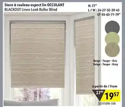 Sushi Shop BLACKOUT Linen Look Roller Blind offer