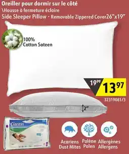 Sushi Shop Side Sleeper Pillow - Removable Zippered Cover26x19 offer
