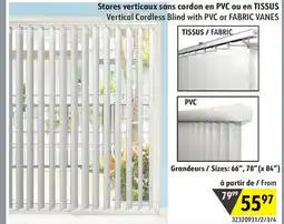 Sushi Shop Vertical Cordless Blind with PVC or FABRIC VANES offer