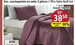 Sushi Shop 3Pcs Queen Satin Quilt Set offer