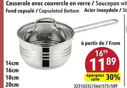 Sushi Shop Saucepan with Glass Lid/Capsulated Bottom/Stainless Steel offer