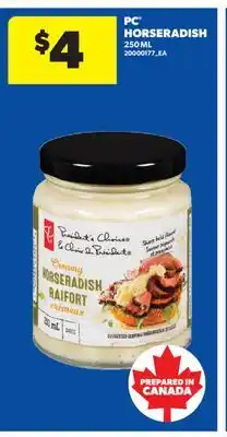 Real Canadian Superstore PC HORSERADISH, 250 ML offer