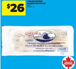 Real Canadian Superstore CHELSEA BONED SALTED COD FILLETS, 908 G offer