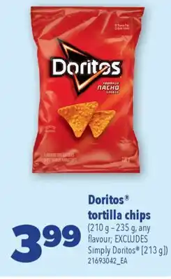 Real Canadian Superstore DORITOS TORTILLA CHIPS. 210 G – 235 G offer