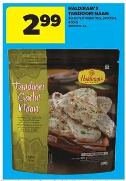 Real Canadian Superstore HALDIRAM'S TANDOORI NAAN, 400 G offer