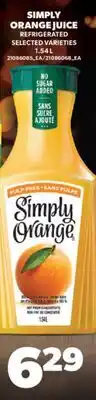 Real Canadian Superstore SIMPLY ORANGE JUICE, 1.54 L offer