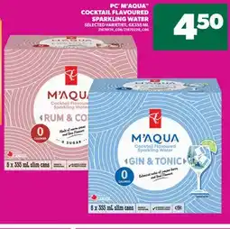 Real Canadian Superstore PC M'AQUA COCKTAIL FLAVOURED SPARKLING WATER, 6X355 ML offer