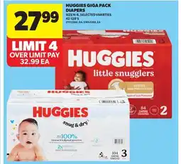 Real Canadian Superstore HUGGIES GIGA PACK DIAPERS, 42-128' S offer
