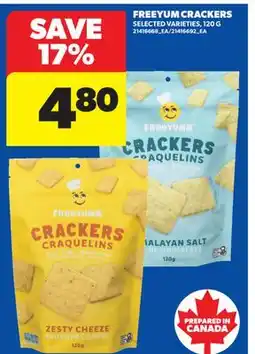 Real Canadian Superstore FREEYUM CRACKERS, 120 G offer