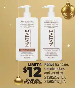 Real Canadian Superstore NATIVE HAIR CARE offer