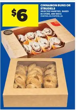Real Canadian Superstore CINNAMON BUNS OR STRUDELS, 498-960 G offer