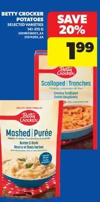 Real Canadian Superstore BETTY CROCKER POTATOES, 141-215 G offer