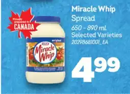 Real Canadian Superstore MIRACLE WHIP SPREAD, 650-890 ML offer