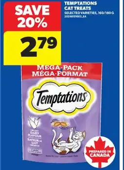 Real Canadian Superstore TEMPTATIONS CAT TREATS, 160/180 G offer