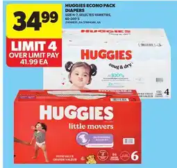 Real Canadian Superstore HUGGIES ECONO PACK DIAPERS, 60-200' S offer