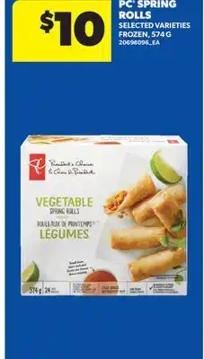 Real Canadian Superstore PC SPRING ROLLS, 574 G offer