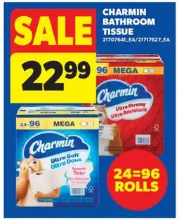 Real Canadian Superstore CHARMIN BATHROOM TISSUE, 24 = 96 ROLLS offer