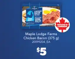 Real Canadian Superstore MAPLE LODGE FARMS CHICKEN BACON, 375 G offer
