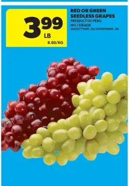 Real Canadian Superstore RED OR GREEN SEEDLESS GRAPES offer