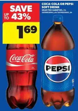 Real Canadian Superstore COCA-COLA OR PEPSI SOFT DRINK, 2 L offer